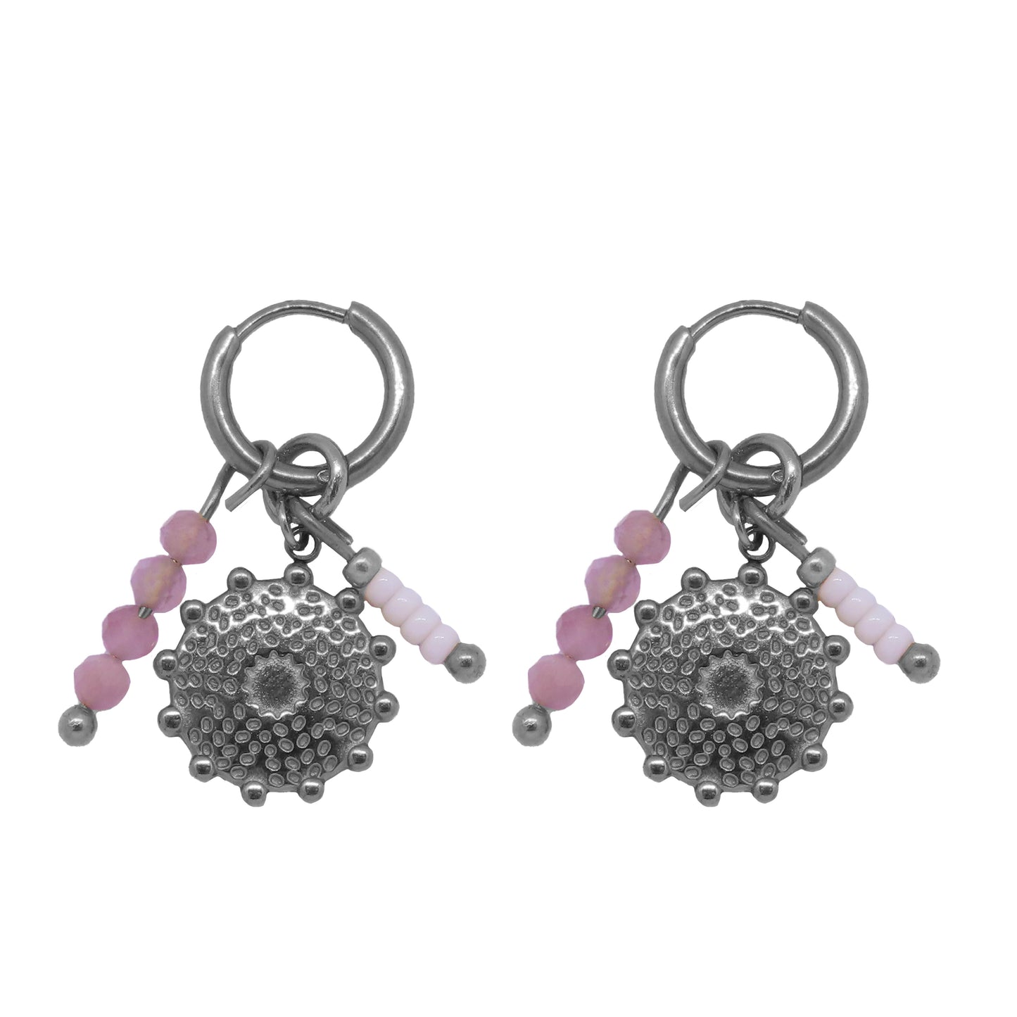 Lilac Coin Earrings
