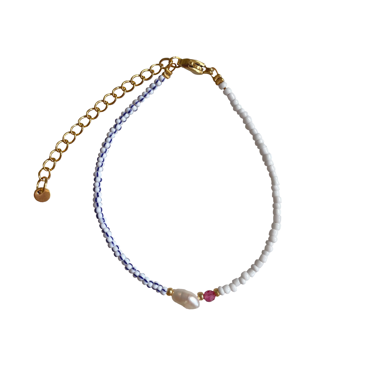 Pearl Blue Striped Bracelet