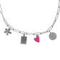 Sparkly Heart Charm Necklace