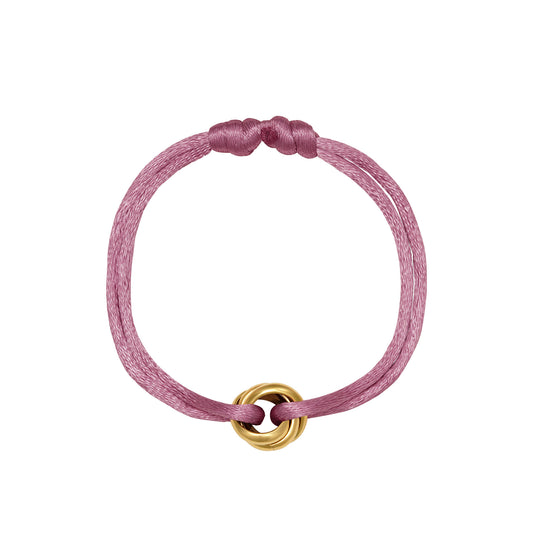 Satin Knot Bracelet - Purple